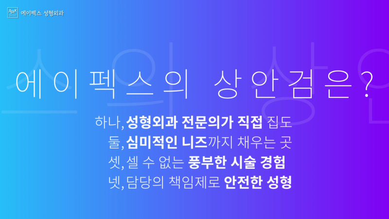 상안검수술 추천 성형외과 ☆에이펙스성형외과☆