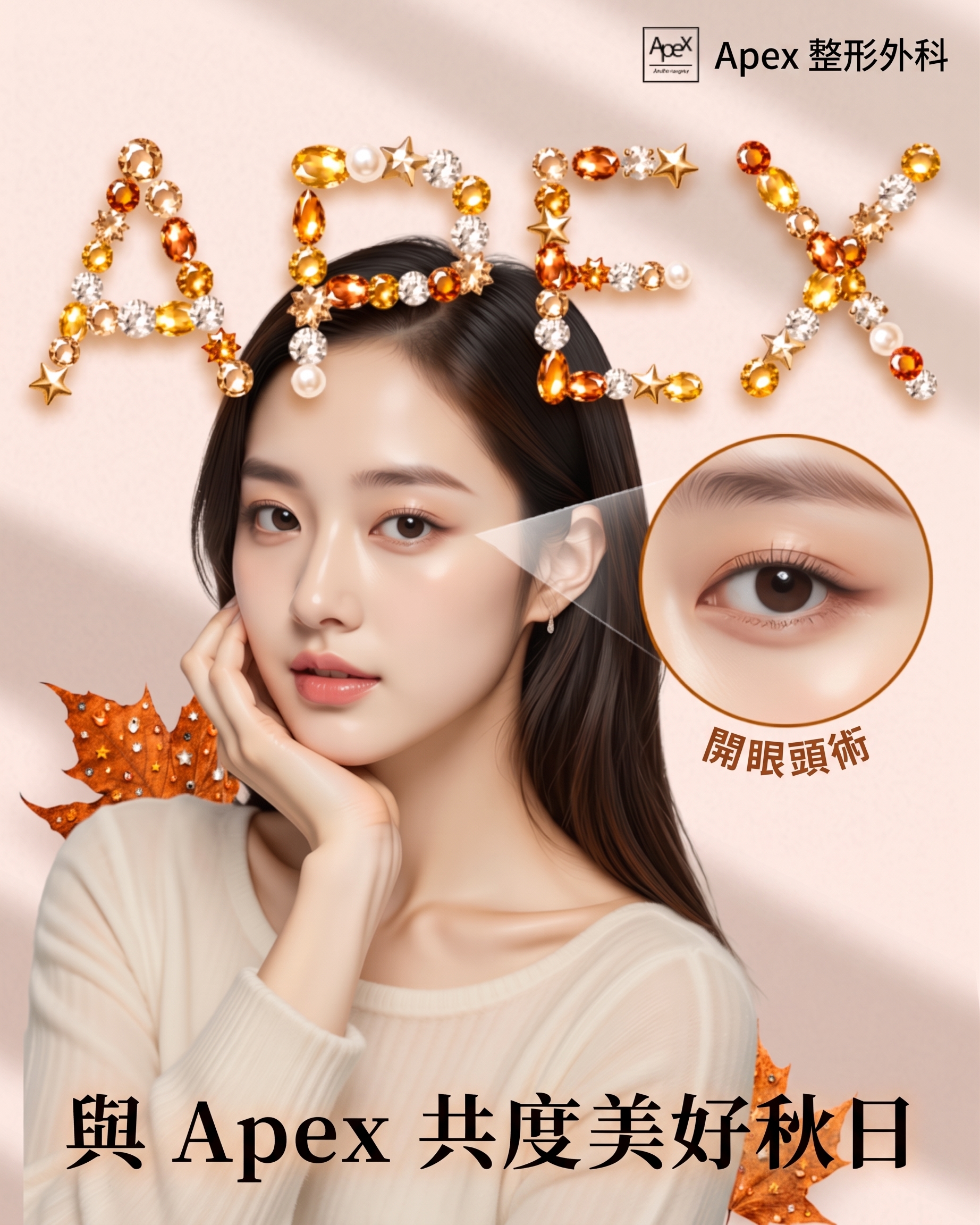 打造清爽明亮眼眸的開眼頭開眼尾整形「APEX整形外科」