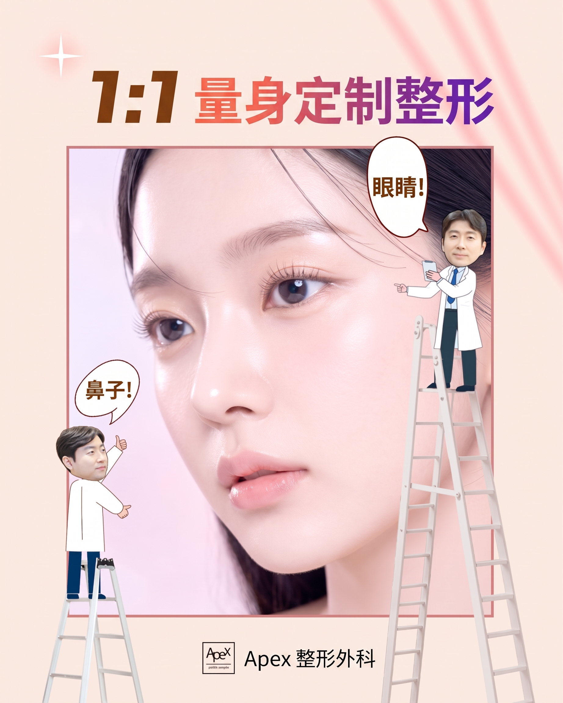 1:1客製化整形提供最精準診斷，APEX整形外科