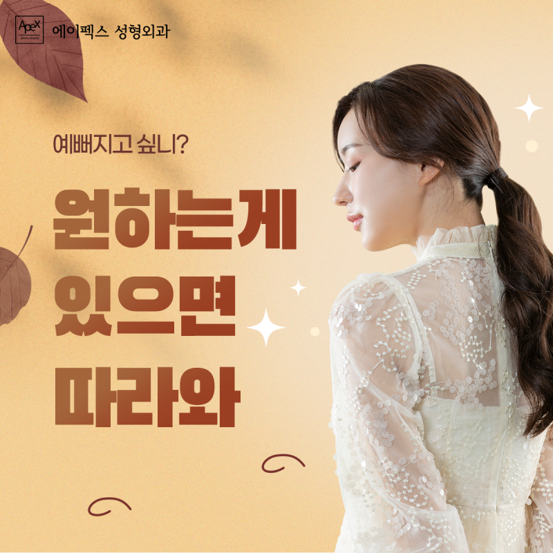 단풍구경 전 먼저! 인생샷 건지는 가장 빠른 길, 에이펙스성형외과